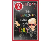 Birthday Card 2nd Birthday, Child in glasses, 13x20,5 cm